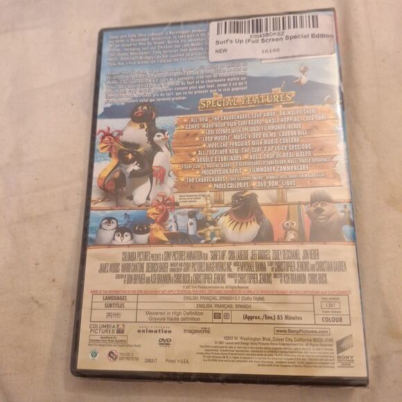 Surf's Up DVD Brand New Sealed Full Screen Special Edition - Picture 2 of 4